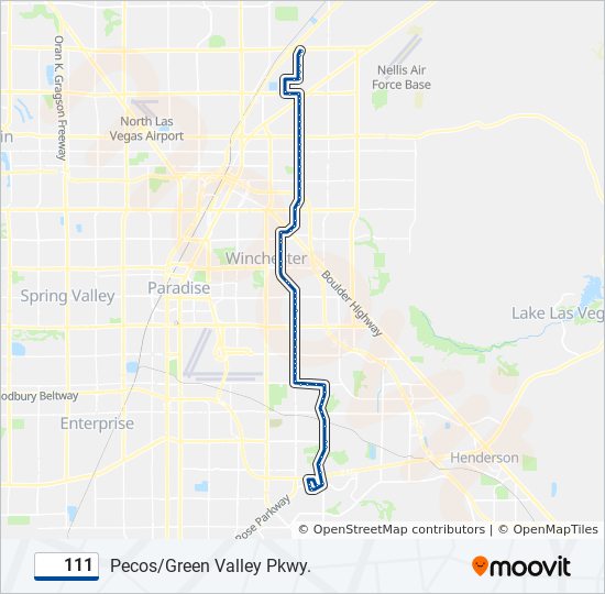 Mapa de 111 de autobús