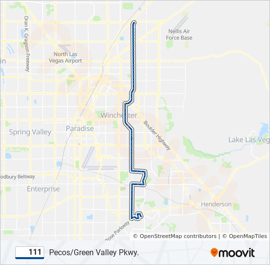 Mapa de 111 de autobús