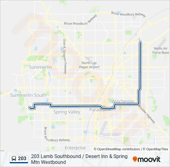 203 Bus Line Map