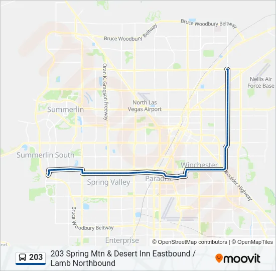 203 Bus Line Map