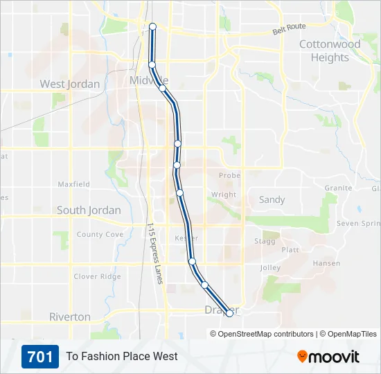 701 Light Rail Line Map