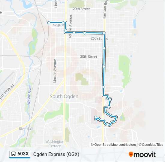 603X Bus Line Map