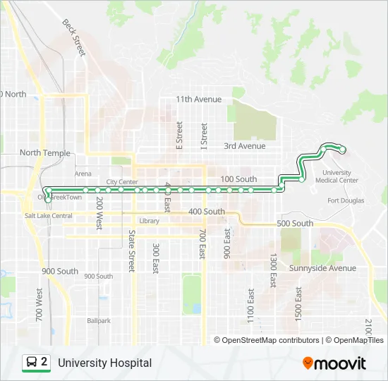 2 Bus Line Map