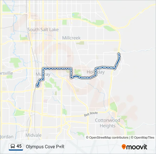 45 Bus Line Map