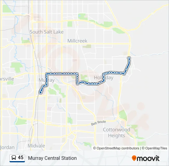 45 Bus Line Map