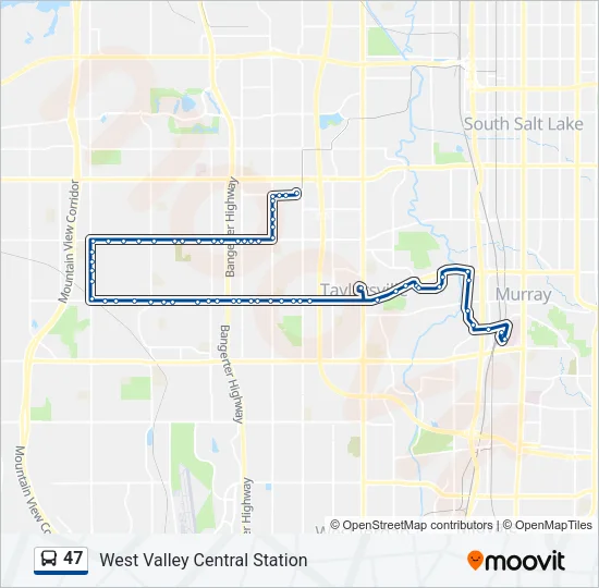 47 Bus Line Map