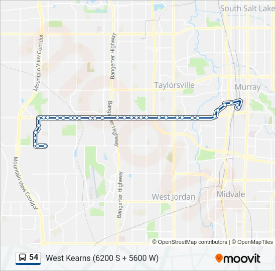 54 Bus Line Map
