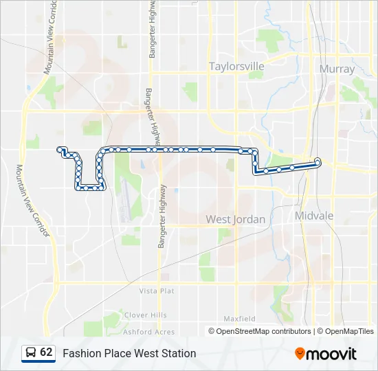 62 Bus Line Map