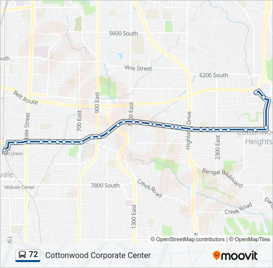 72 Bus Line Map