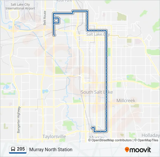 205 Bus Line Map