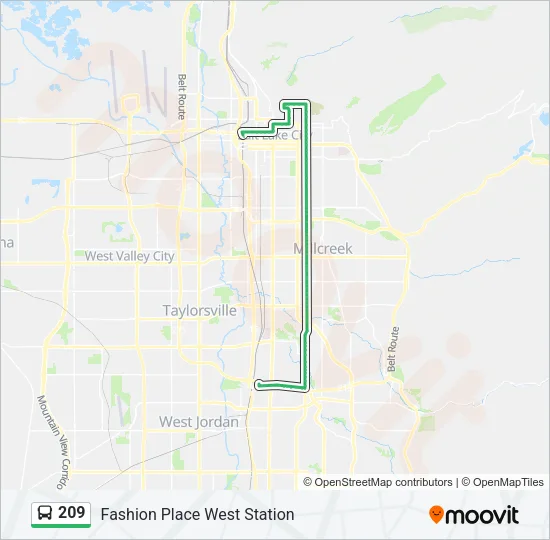 209 Bus Line Map