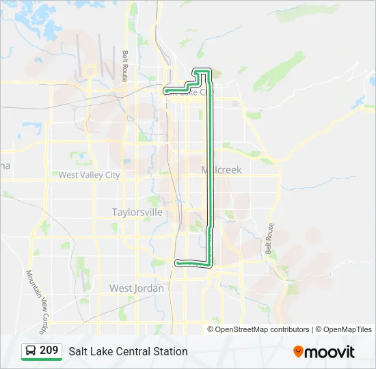 209 Bus Line Map