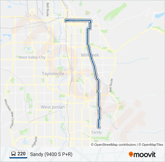 220 Bus Line Map