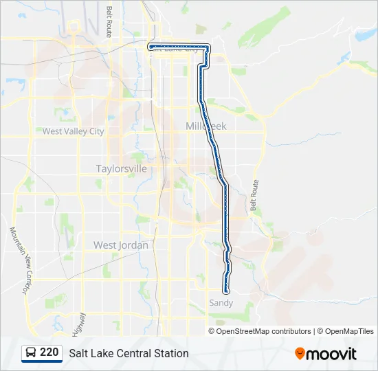 220 Bus Line Map