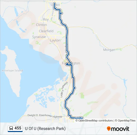 455 Bus Line Map