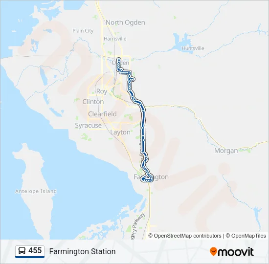 455 Bus Line Map
