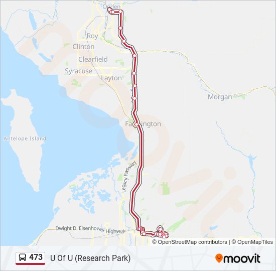 473 bus Line Map