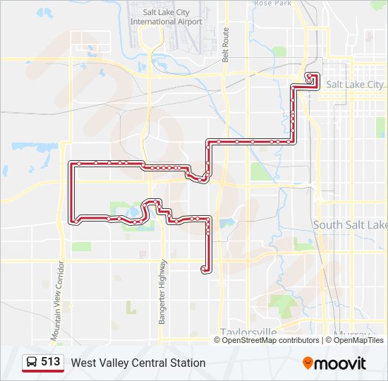 513 bus Line Map