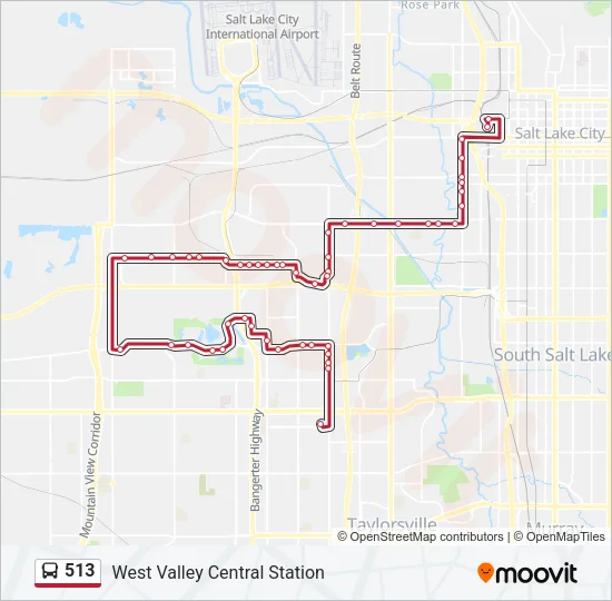 513 Bus Line Map