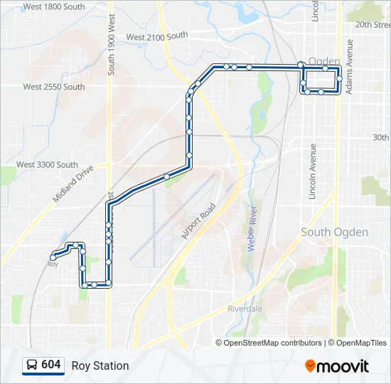 604 Bus Line Map