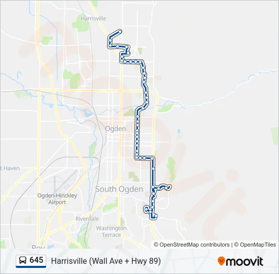 645 Bus Line Map