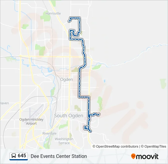 645 Bus Line Map