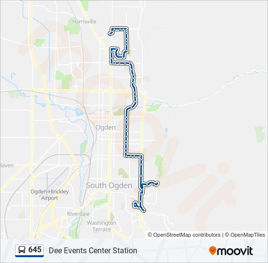 645 bus Line Map
