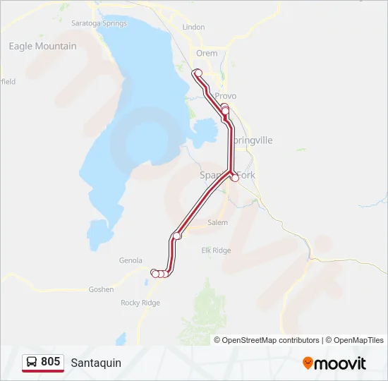 805 Bus Line Map