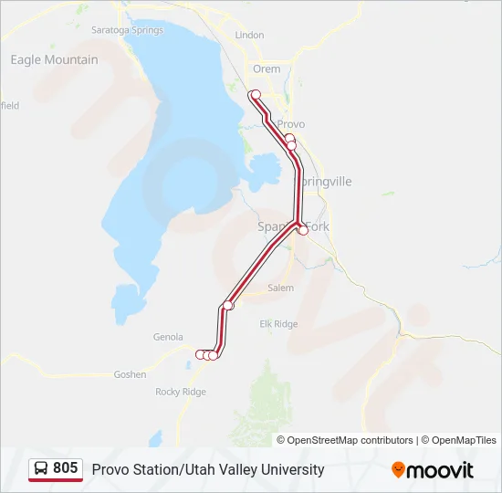 805 Bus Line Map