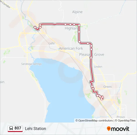 807 Bus Line Map