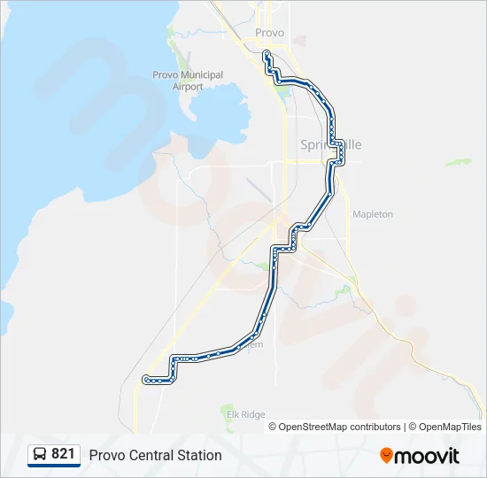 821 Bus Line Map