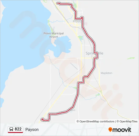 822 Bus Line Map