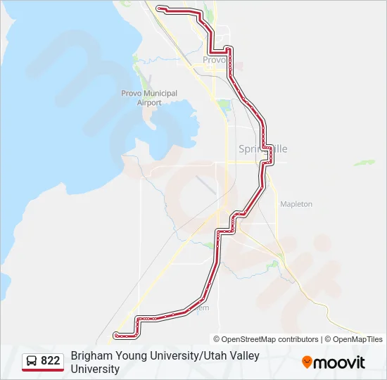 822 Bus Line Map