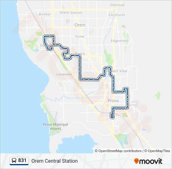 831 Bus Line Map