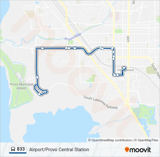 833 Bus Line Map