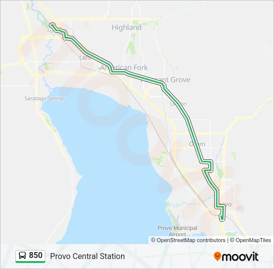 850 Bus Line Map