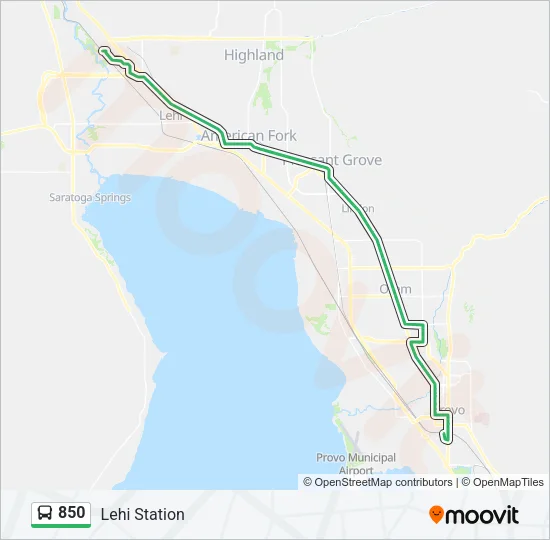 850 Bus Line Map
