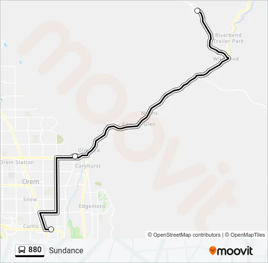 880 Bus Line Map