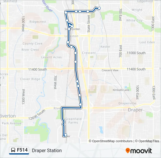 F514 Bus Line Map