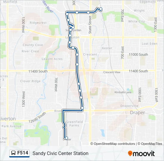 F514 Bus Line Map