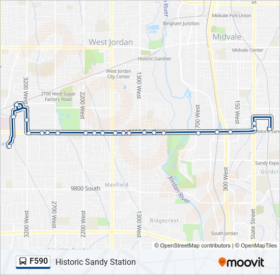 F590 bus Line Map