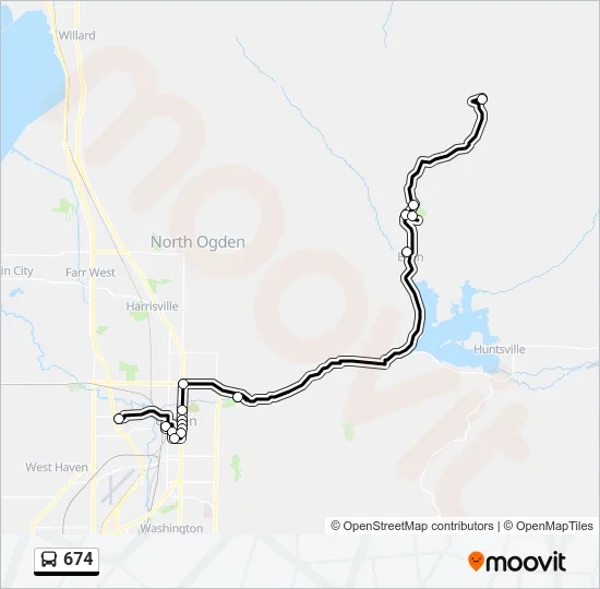 674 Bus Line Map