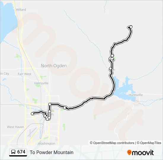 674 Bus Line Map
