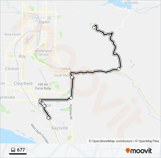 677 Bus Line Map