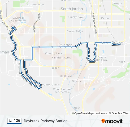 126 Bus Line Map