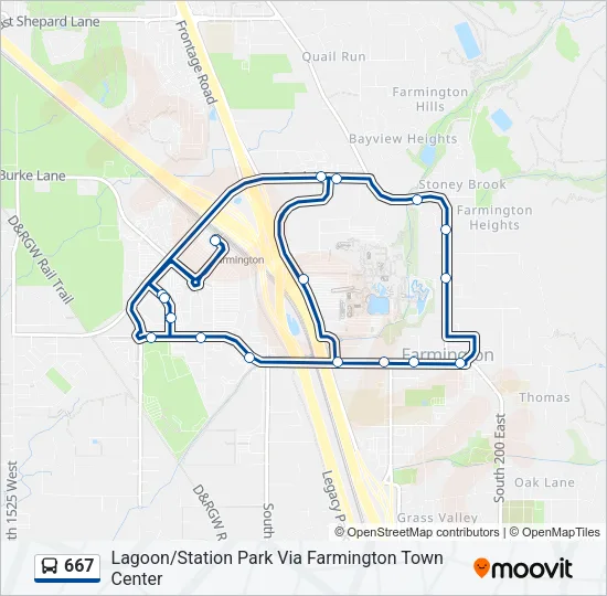 667 Bus Line Map