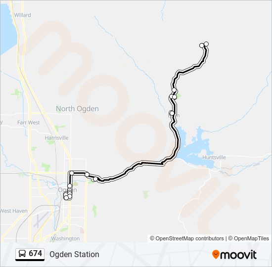 674 bus Line Map