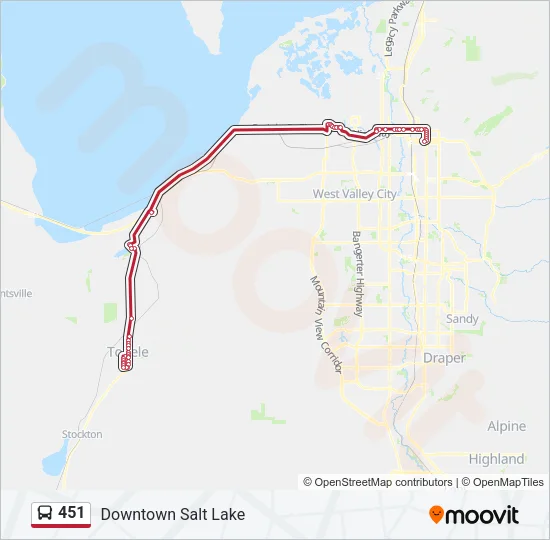 451 Bus Line Map