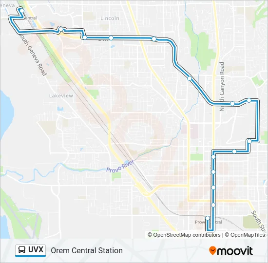 UVX Bus Line Map