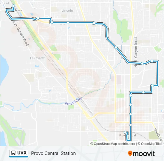 UVX Bus Line Map